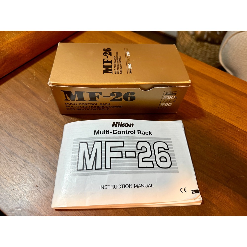 Nikon MF-26 Multi-Control Back Instruction Manual and Original Box F90X N90S F90